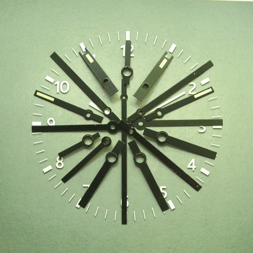 16 Vintage Clock Hands, Tiny Clock Hands, Metal Clock Hands, Small
