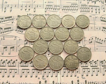 1957年スペイン5ペセタ硬貨：ヨーロッパ通貨、17枚セット - Etsy 日本