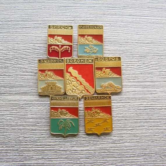 Soviet Cities Pins, Emblems of Russia, Soviet Pin… - image 5