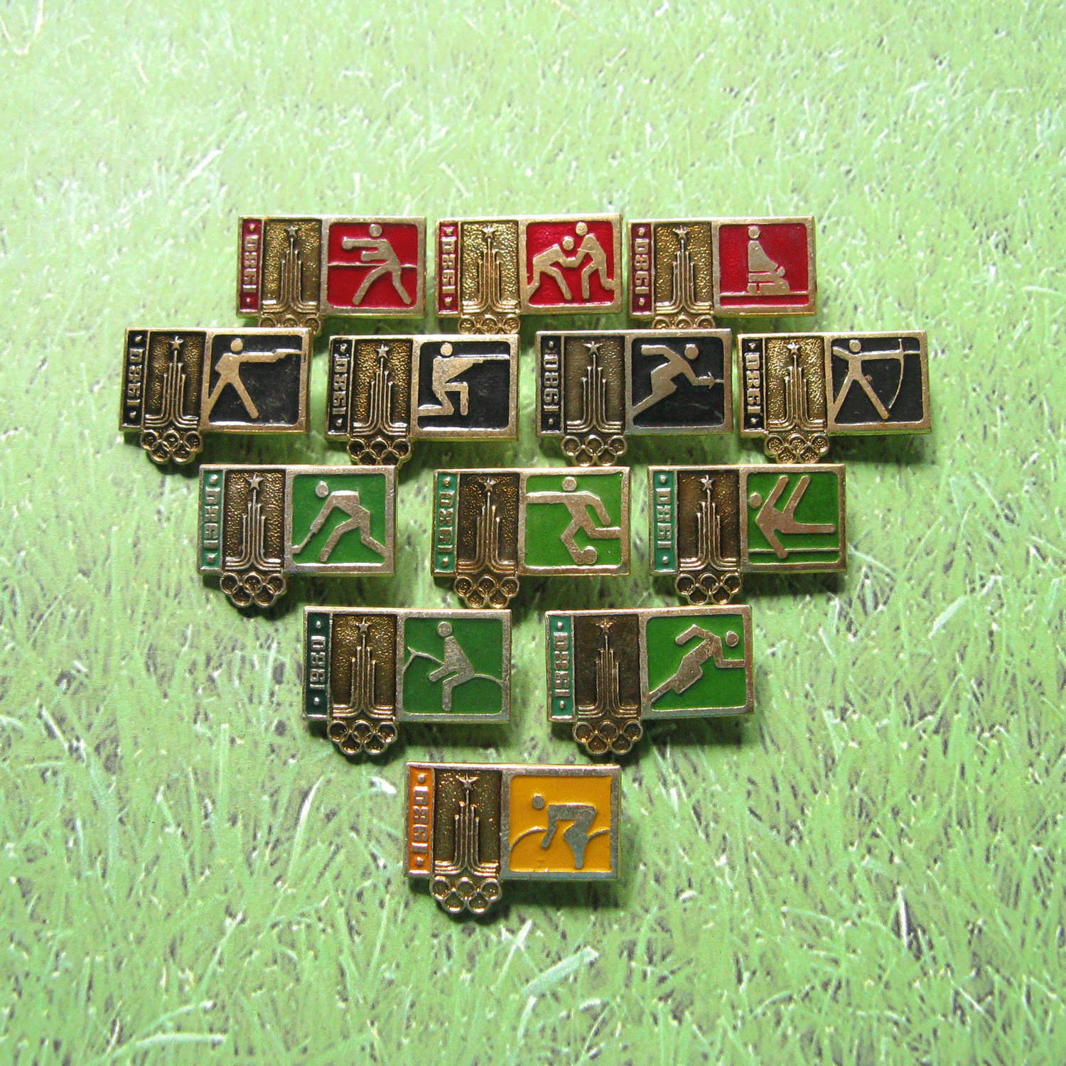 Cadre Bois Vintage Jeux Olympiques Moscou 1980 - Marqueterie Micha - CCCP URSS