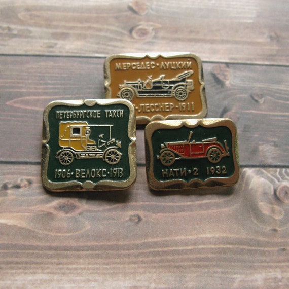 Retro Cars Pins, Vintage Cars Collection, Retro C… - image 2