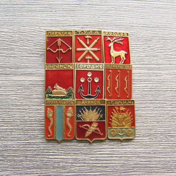 Soviet Cities Pins, Emblems of Russia, Soviet Pin… - image 6