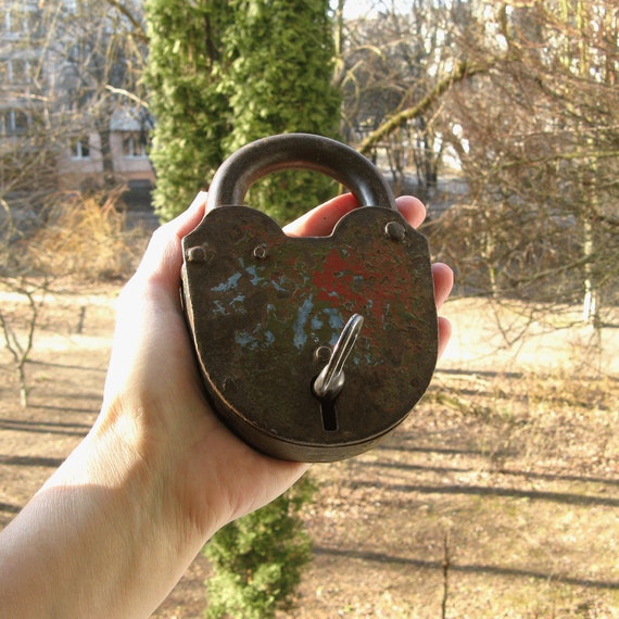 Antique Padlock, Wedding Lock, Love Lock and Key,