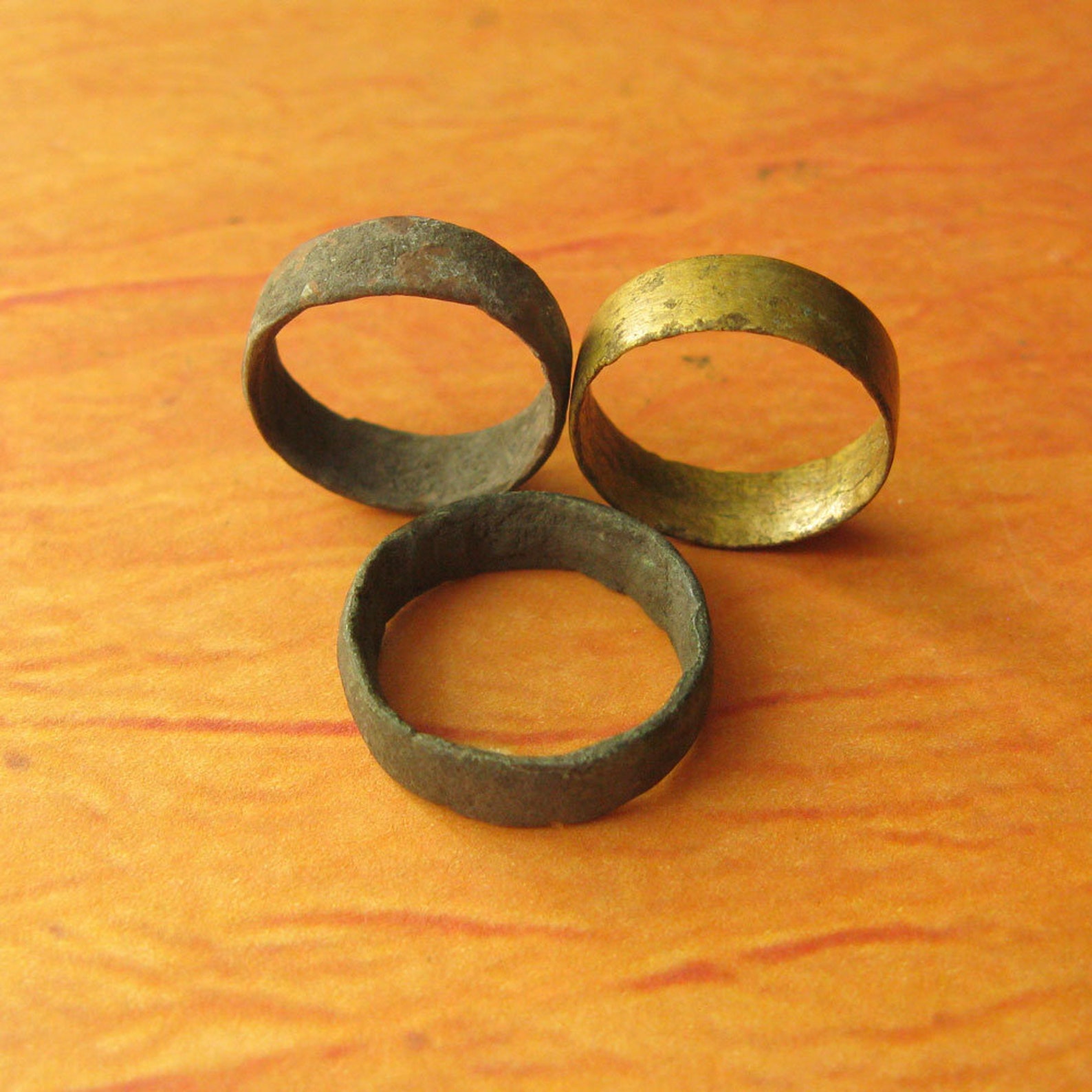 Antique Rings Ancient Bronze Rings Digging Finds Antique Etsy