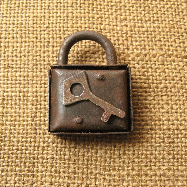 Vintage Lock Padlock With Key Working Padlock Antique Lock Etsy