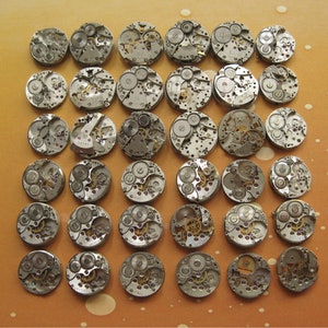 Vintage Watch Movements: Steampunk Supplies, Watch Parts (15pc)