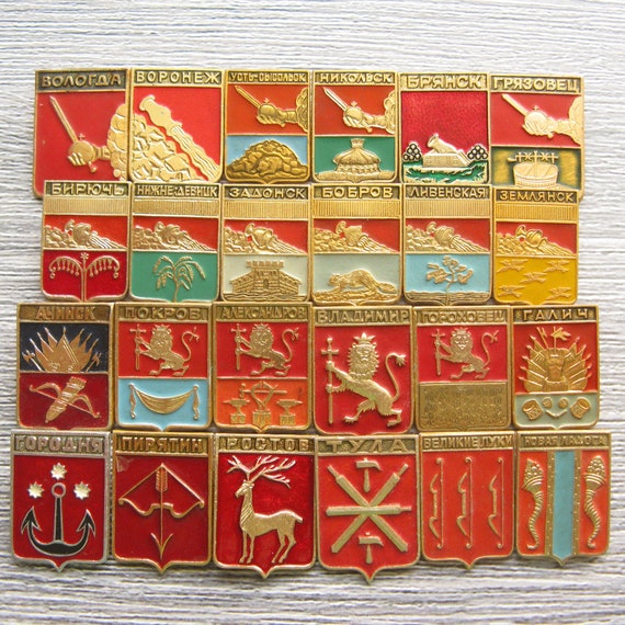 Soviet Cities Pins, Emblems of Russia, Soviet Pin… - image 2