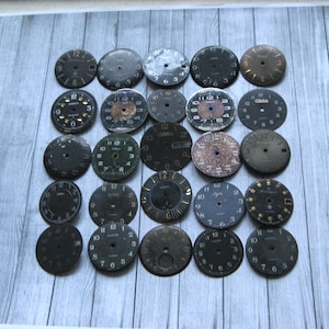 25 Vintage Steampunk Watch Faces: Metal Clock Dials (25-31mm)