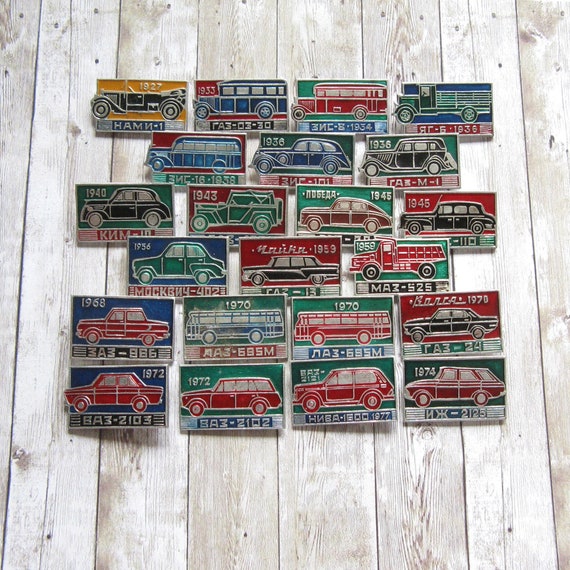 Antique Cars Industrial Badge Scrapbooking Cars Collectible Auto Car Party Vintage Cars Pins Collection Car Man Cave Art
