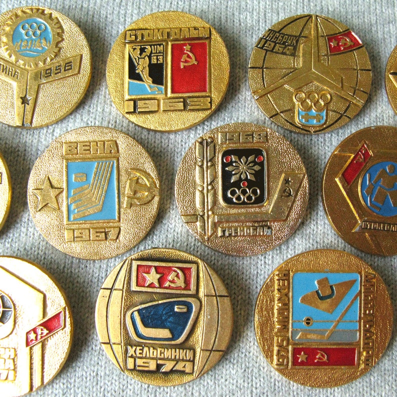 Vintage Hockey Hockey Charm Hockey Championship Pins Hockey Party Hockey Player Gifts Hockey Collectible Hockey Art