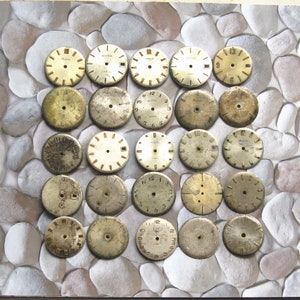 25 Vintage Watch Faces: Steampunk Metal Dials (27-31mm)