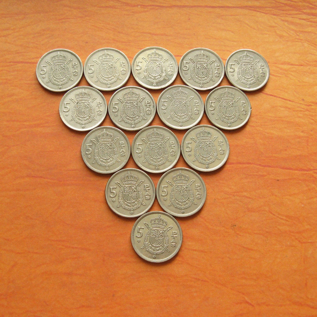 美術品・アンティーク・コレクション 1975年スペイン 5 ペセタ硬貨