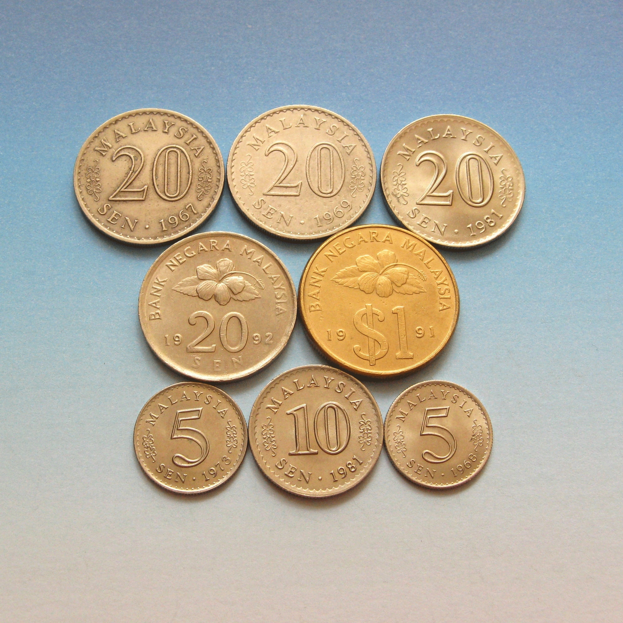 外国銭1.3kg　古銭　硬貨　アメリカ　イギリス　ロシア　マレーシア 1973年マレーシア20セン硬貨 - Etsy 日本