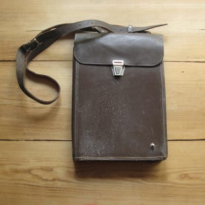 Unused Vintage Leather Bag, Retro Handbag, Messenger Men Bag, Vintage Army Bag, Handbag for Men, Brown Leather Bag, Genuine Leather Bag