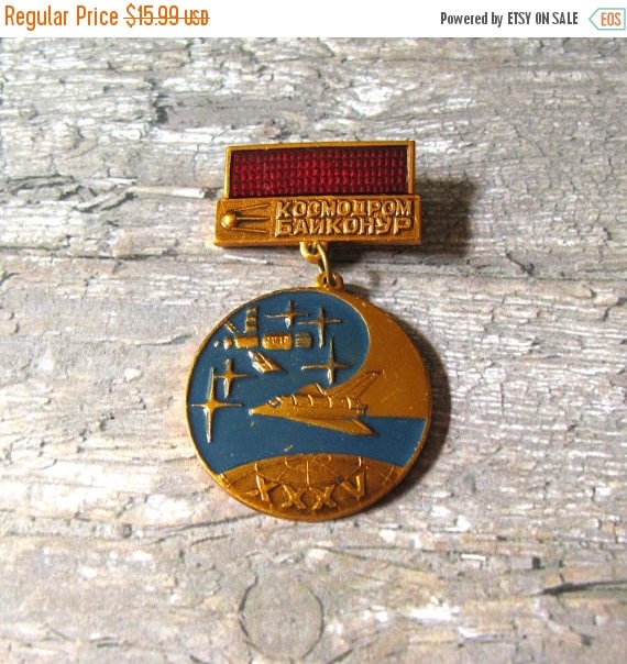Vintage Space Pin, Baikonur Сosmodrome,  Rare Spac
