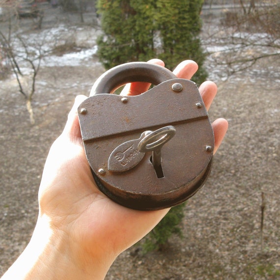 Antique Padlock, Wedding Lock, Love Lock and Key,