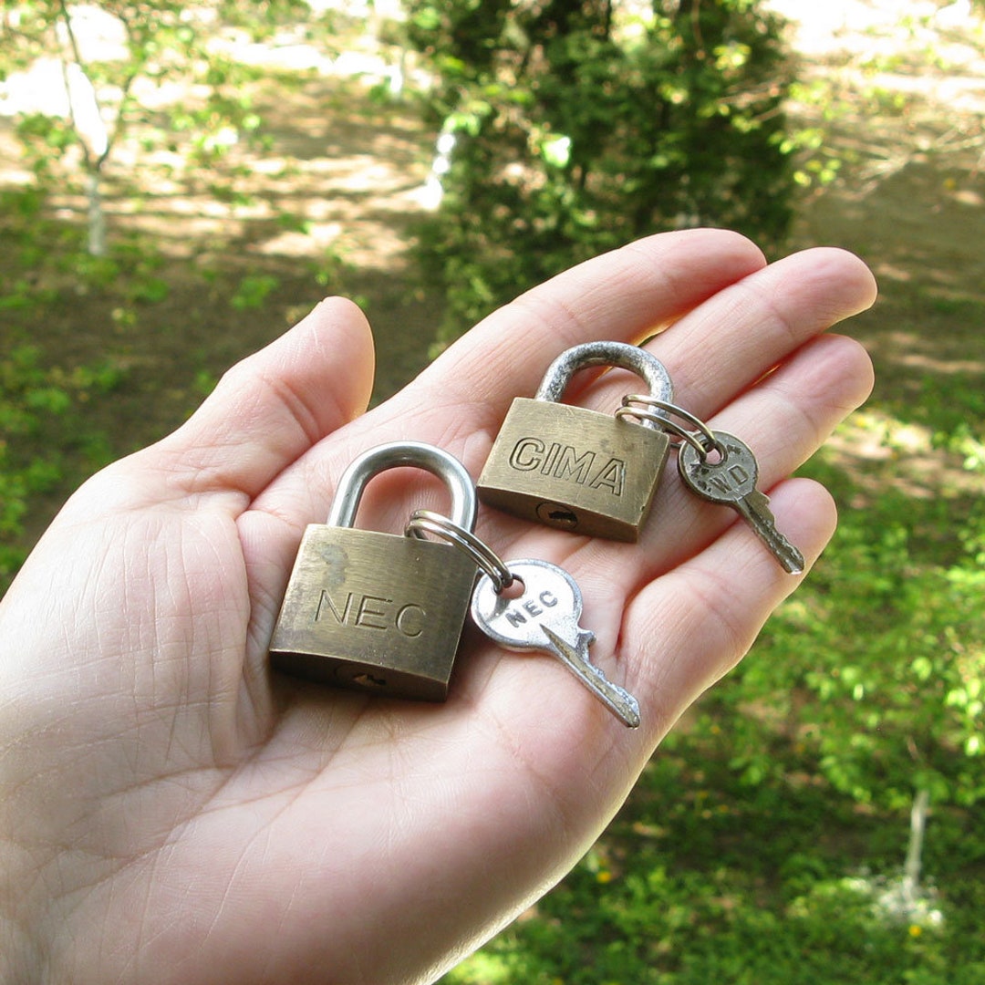 Antique Padlocks Set: Small Rustic Metal Locks With Keys - Etsy