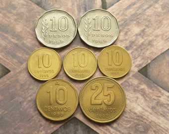 Juego de Monedas Argentinas: Monedas Coleccionables de Centavos y Pesos