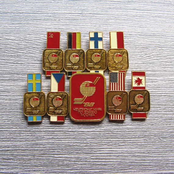 1986 International Hockey Championship in Moscow Pins… Gem
