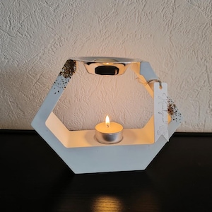 White and gold diamond perfume burner