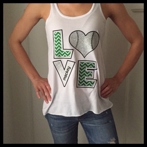 Items similar to Love baseball tank on Etsy