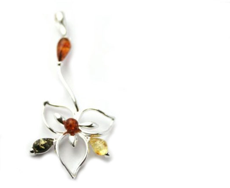Baltic Amber /& Sterling Silver Pendant and Earrings Set