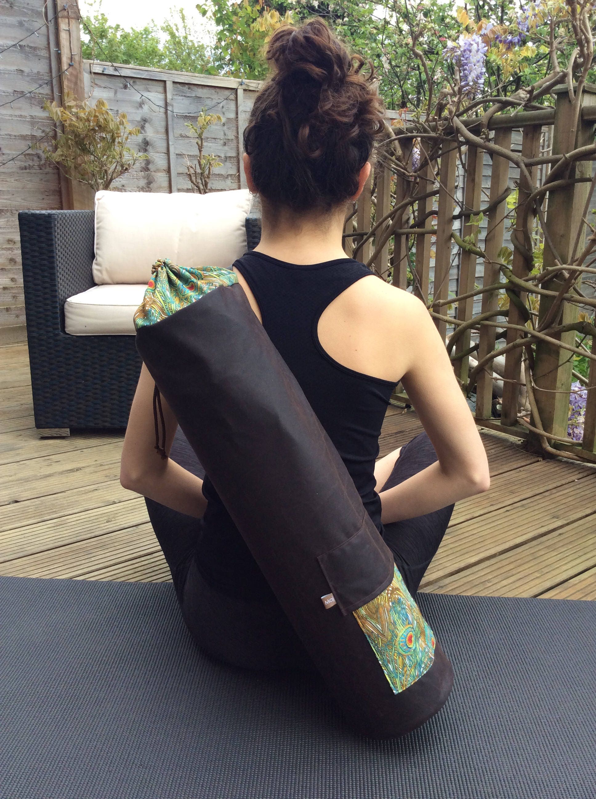Vies Lotsbestemming Erge, ernstige Yoga mat tas gewaxt katoen Pilates mat tas houder voor - Etsy Nederland