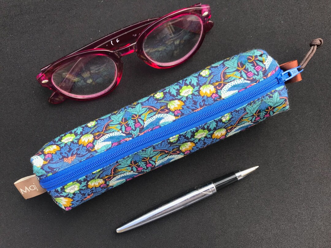 Glasses Case, Pen Holder, Sunglasses Case, Strawberry Thief Pen Case or