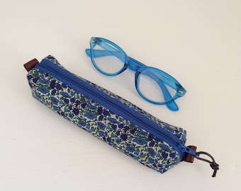 Glasses case, Pen holder, Liberty of London pen case or glasses case, pencil case, perfect gift, adult pencil case, makeup brushes