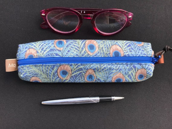 Pen Case or Glasses Case, Pencil Case, Perfect Gift, Adult Pencil Case,  Makeup Brushes, Liberty Style Fabric 