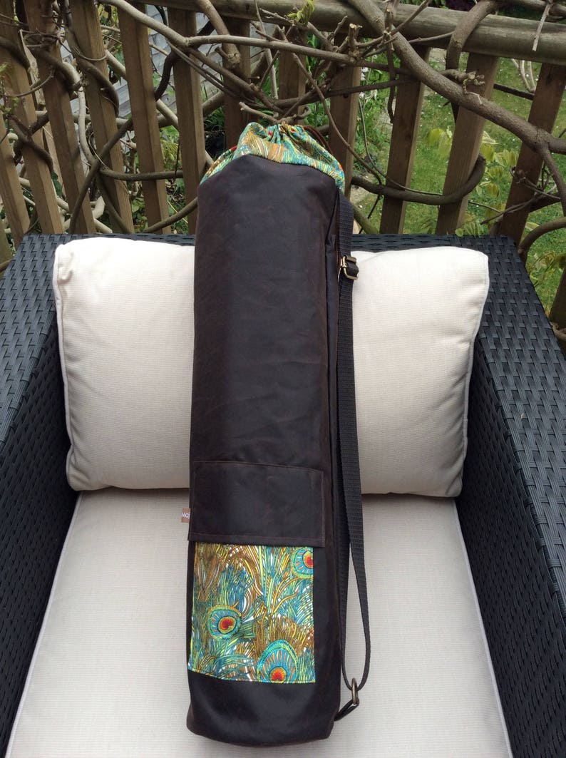 Yoga Mat Bag Waxed Cotton Pilates Mat Bag Holder for Etsy UK