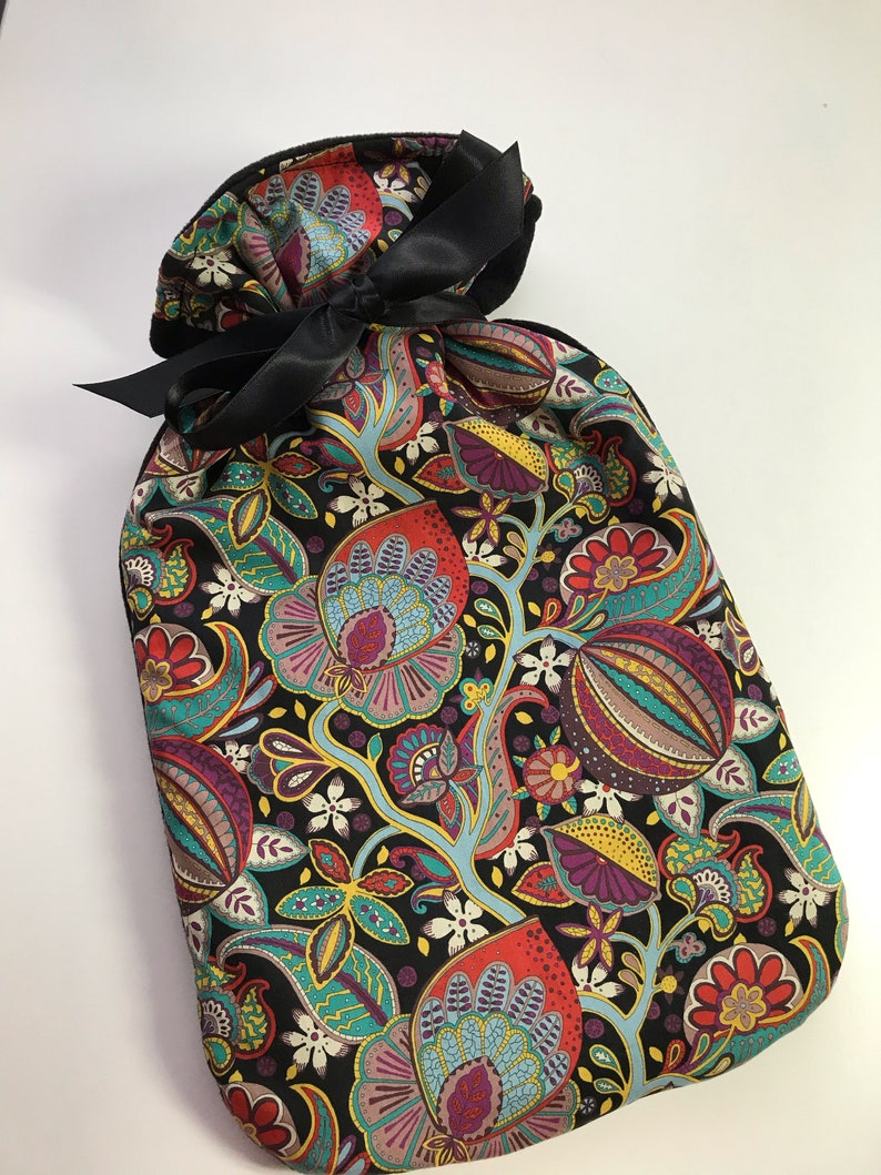 Liberty of London Hot water bottle with cover, heat pack, bed warmer, hot water bottle cover, snuggly bed warmer, image 2