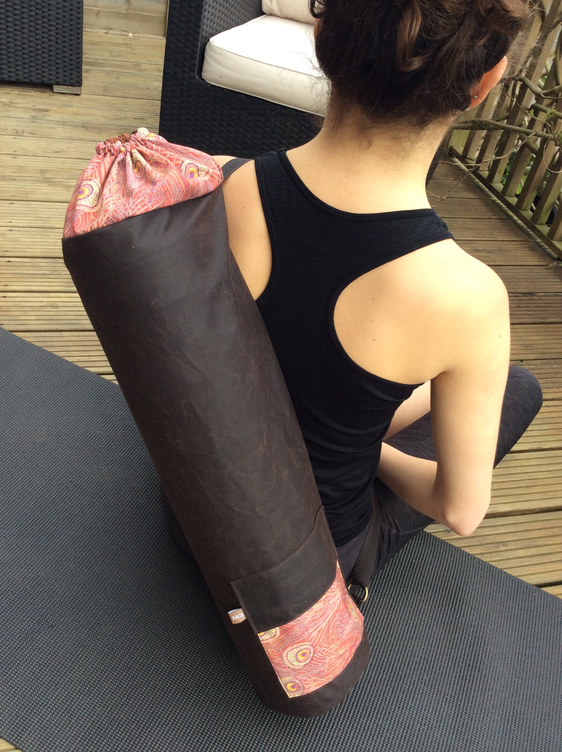 Yoga Mat Bag Waxed Cotton Pilates Mat Bag Holder for Etsy UK