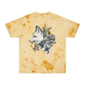 Color Blast T-Shirt Unisex - Zorro Animal Spirit Tattoo Style Tee, Itziar Aguado Design