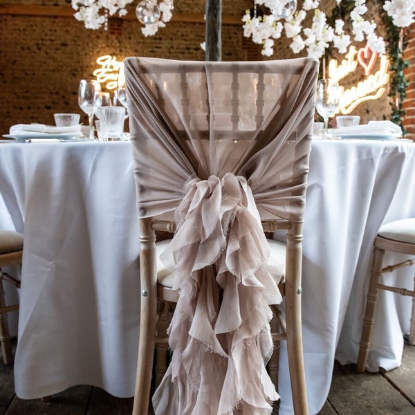 Wedding Chair Chiffon Sash - Etsy