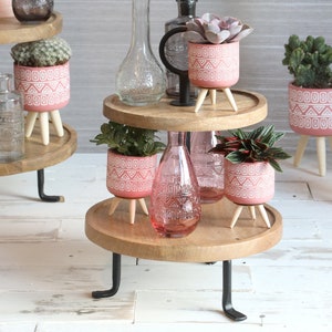 Rustic Cake Stand Two and Three Tier Stand 40cm 67cm Wedding Afternoon Tea