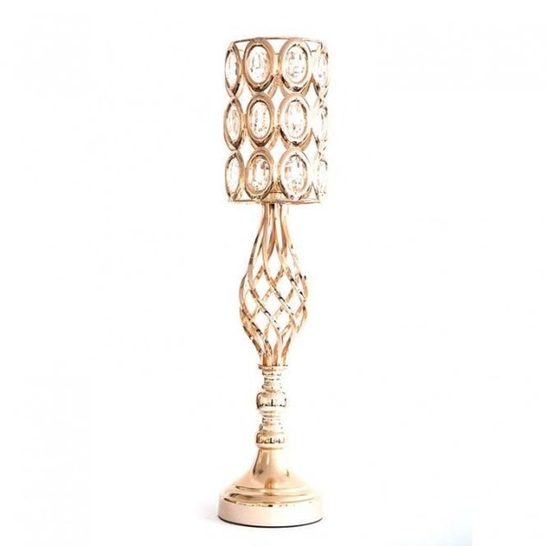 Swirl Crystal Candle Holder Various Colours 3 Sizes Available Wedding Event Venue Centrepiece
