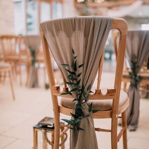 Cheesecloth Vertical Chiavari Chair Drape Boho Rustic Wedding Event Home Decor 13 Colours Available