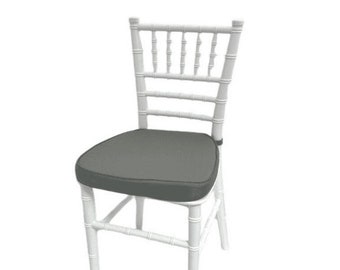 Kids Chiavari Chair White with Grey Seat Pad Children Party Furniture