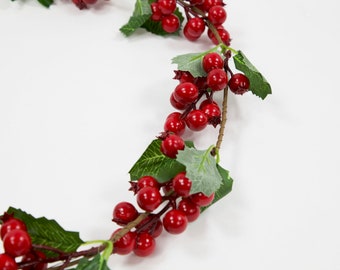 Christmas Holly Berry Garland 3ft Length Xmas Home Tree Festive Decor