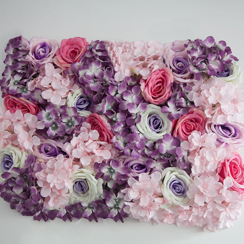 Silk Flower Wall Panel 6 Colors Available 40cm x 60cm Wedding Etsy
