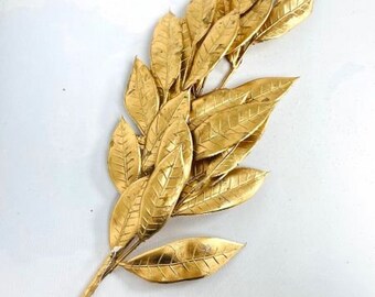 Metallic Artificial Gold Spray Laurel Leaf Christmas Decor Home Vase Filler