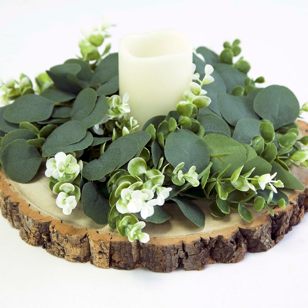 Artificial Eucalyptus Wreath 30cm Diameter Greenery Home Wedding Centrepiece Event Decor