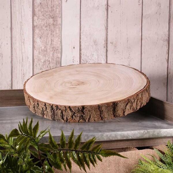 Ronde de bois rustique de Noël en rondins de bois, support à gâteau 5 tailles, décoration de mariage rustique, pièce maîtresse vintage