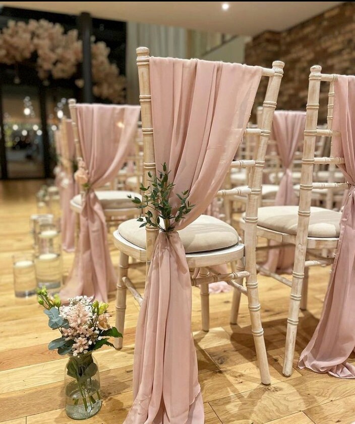 Chiffon Vertical Drapes Wedding Chiavari Chair Decor 33 Etsy UK