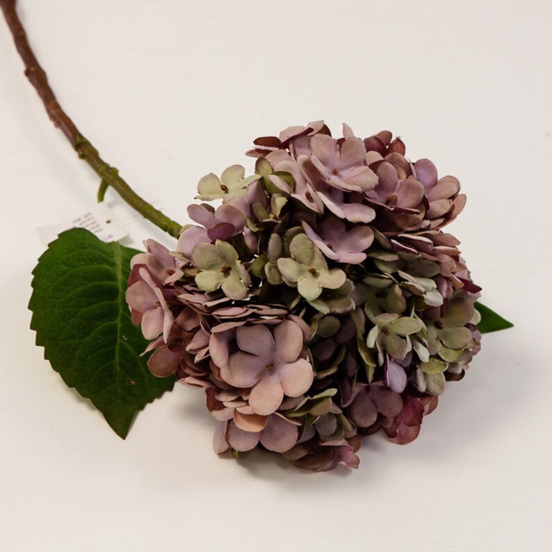 Silk Vintage Hydrangea Head Artificial Hydrangea Stem Large Etsy