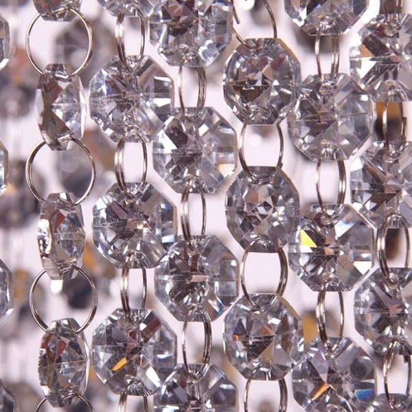 Crystal Garland Strands 14mm/18mm Glass 1 Meter Length Various Colours Available Event Wedding Venue Decor