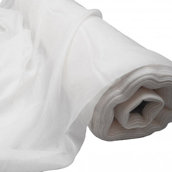 Tessuto ignifugo voile bianco avorio, rotolo da 50 m, 1,5 m, 2,8 m di larghezza, drappeggio, decorazioni per matrimoni