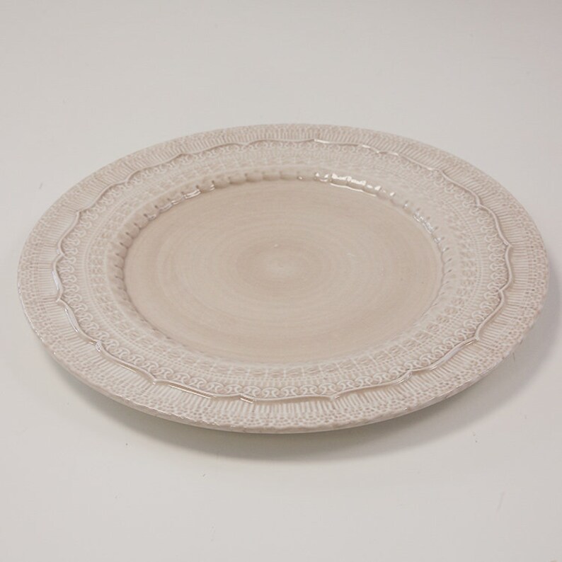 Porcelain Embossed Charger Plates 3 Colors Pastel Plates Etsy UK