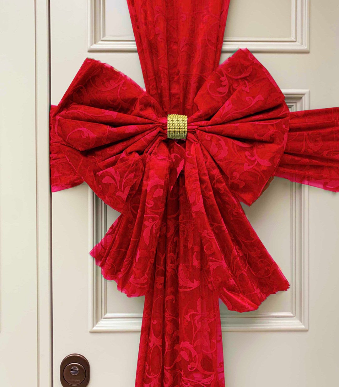 Christmas Door Bow Window Bow 8 Colours Christmas Wreath Decoration